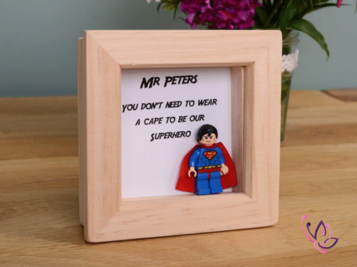 caped superhero teacher frame superman