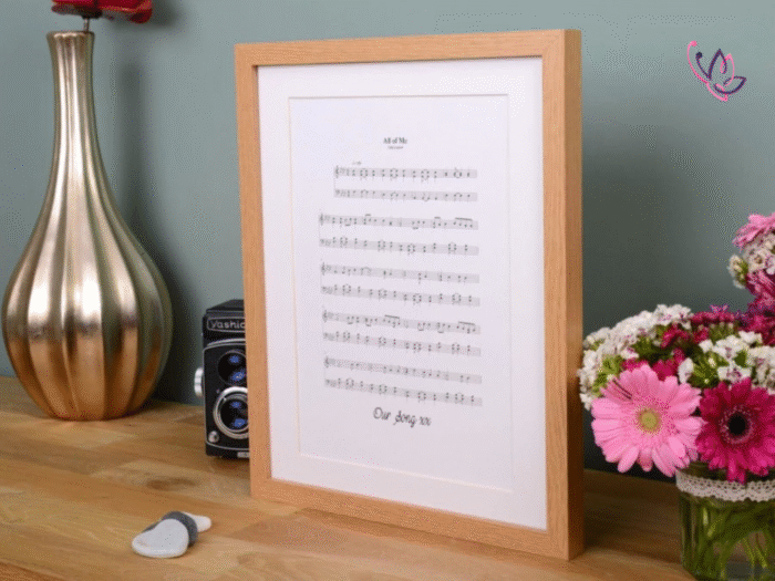 frame sheet music wooden frame