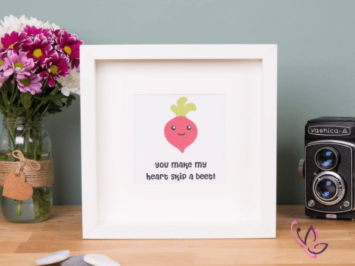 heart skip a beet white