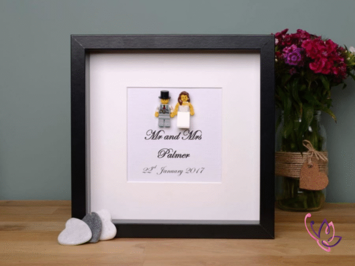lego wedding frame black