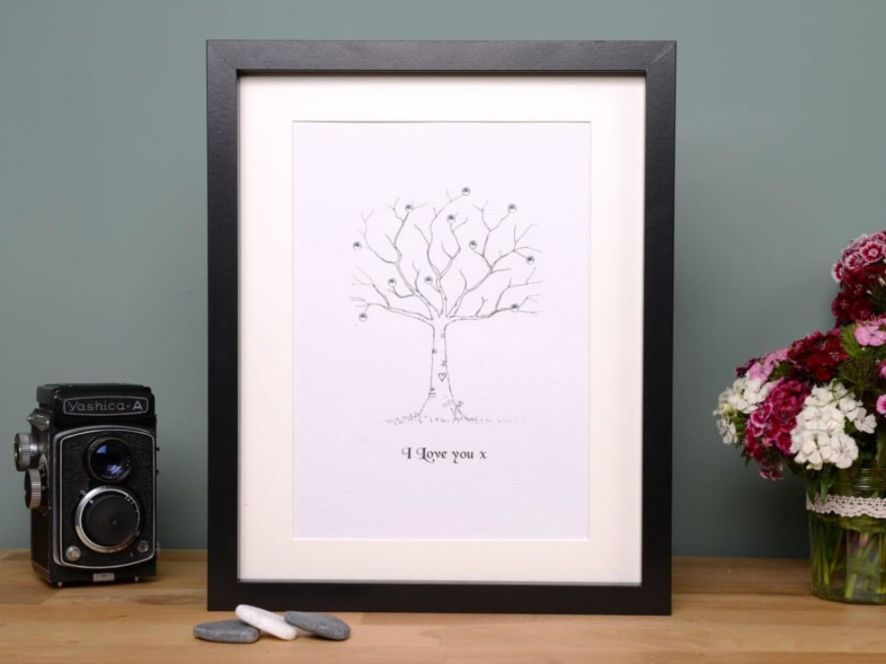 Simple I love you tree frame 3 simple i love you tree black