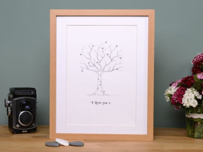 simple i love you tree wooden