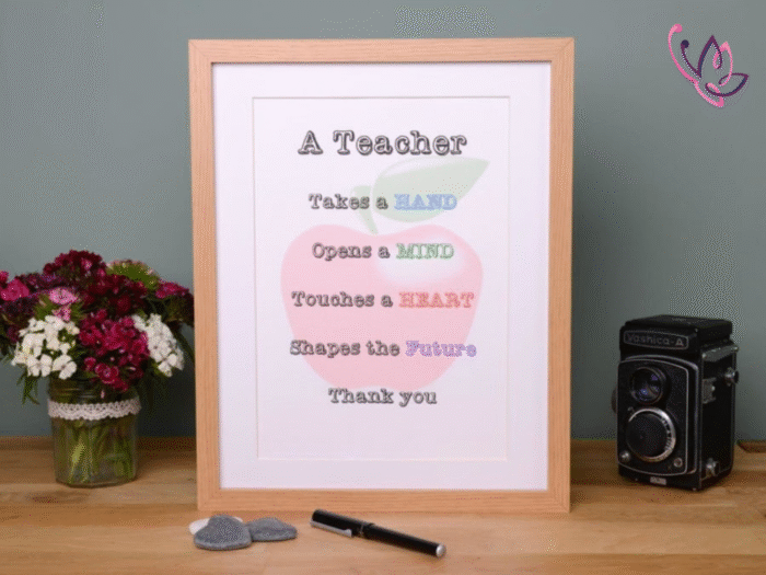 teacher gift frame wood