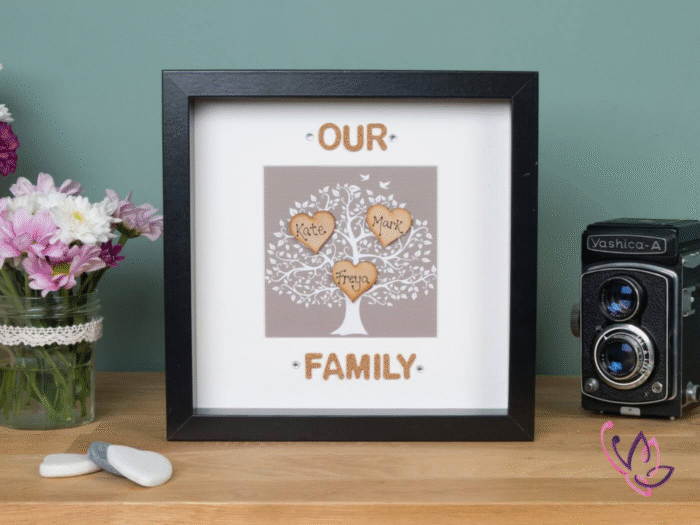 unique family tree frame black
