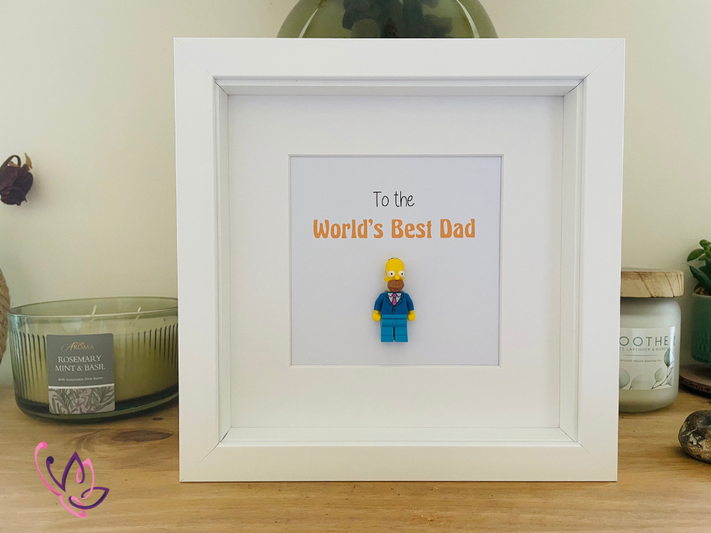 Lego Homer gift frame 2 homer white