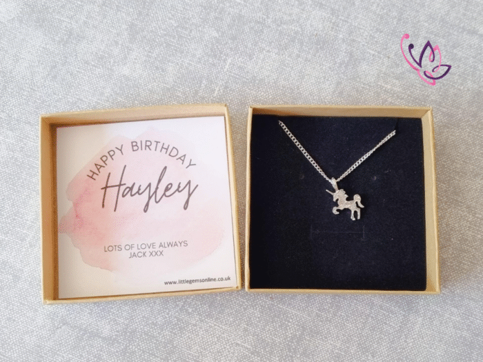 personalised unicorn necklace