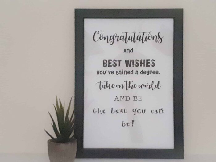 Graduation gift frame