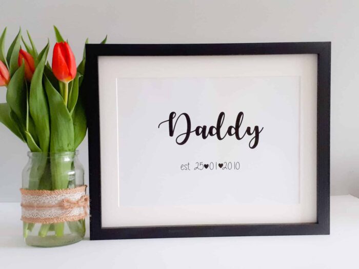 Daddy gift frame