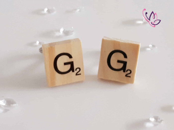 scrabble tile cufflinks