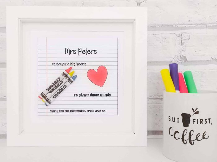 It takes a big heart gift frame