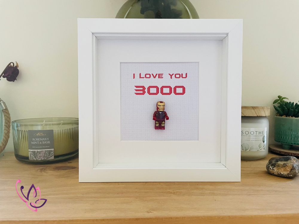 I Love you 3000 Lego frame 3 i love you 3000 white