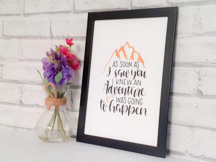 As soon as I saw you gift frame
