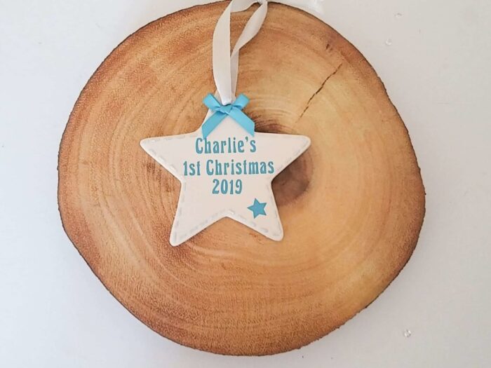 First Christmas ceramic star