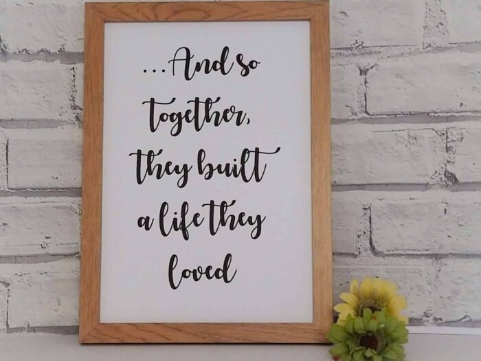 And so together gift frame