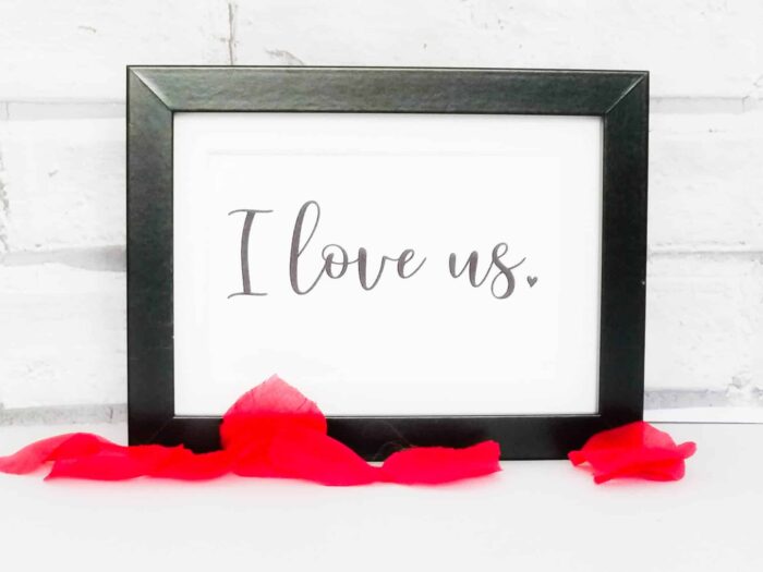 I love us gift frame