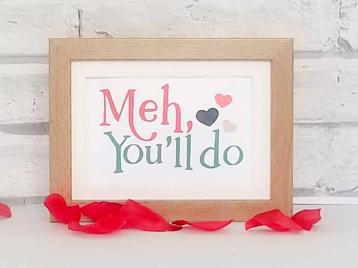 meh you'll do gift frame