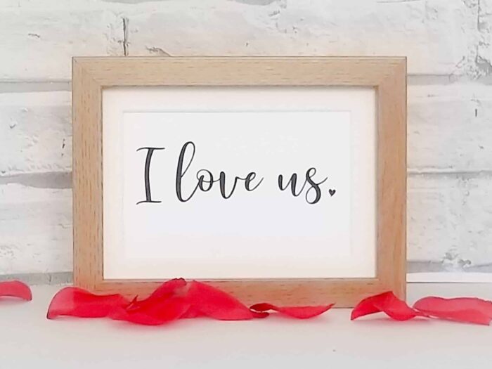 I love us gift frame