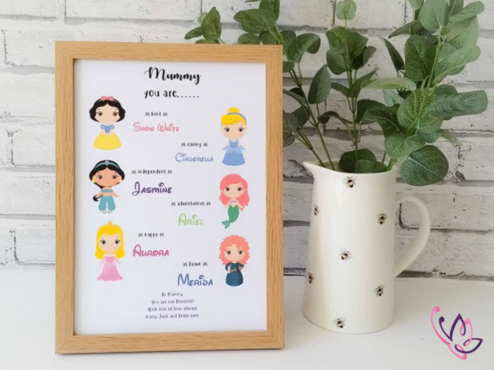 disney princess printed wood