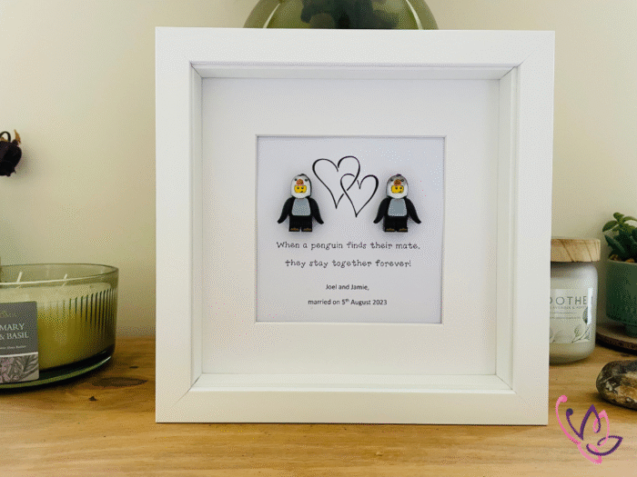 lego penguin white frame