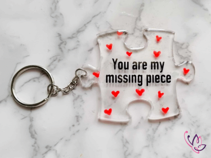 you are my missing piece keyring