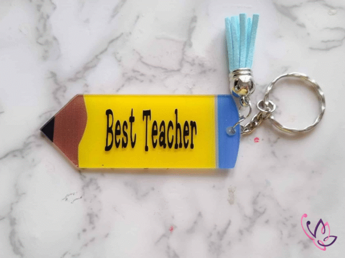 personalised pencil keyring 1
