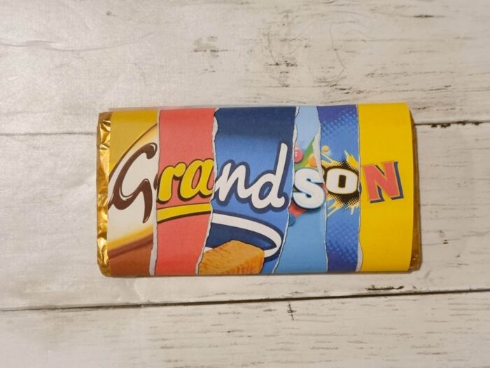 personalised grandson chocolate bar