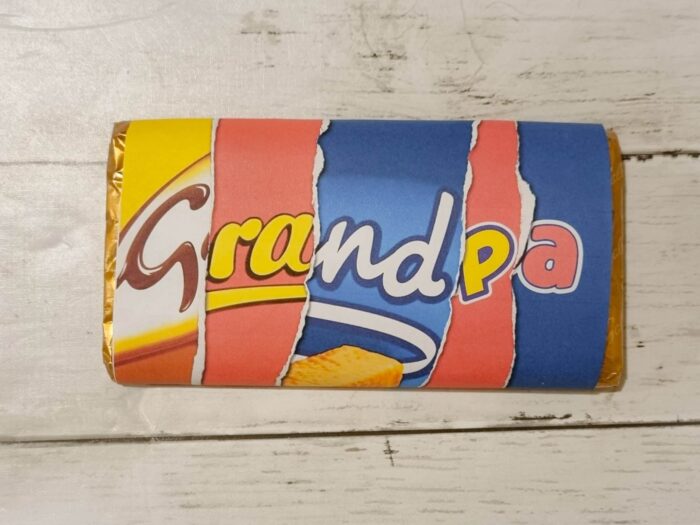 personalised grandpa chocolate bar