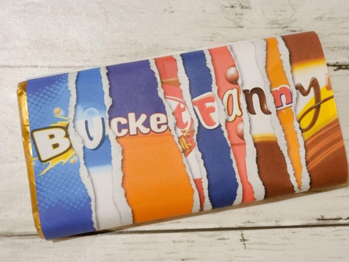 offensive chocolate bar bucket fanny