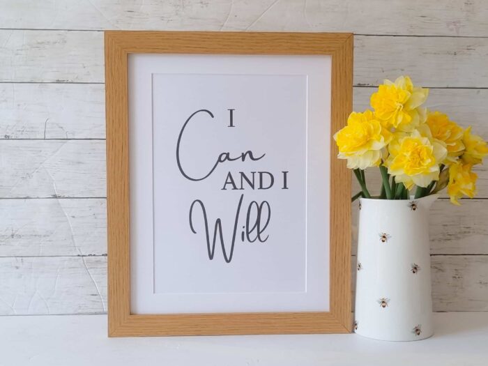 I can and i will framed print