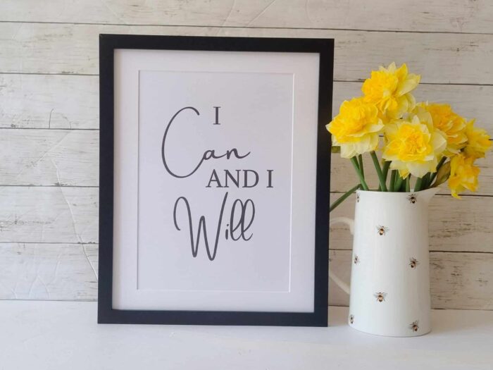 I can and I will framed print