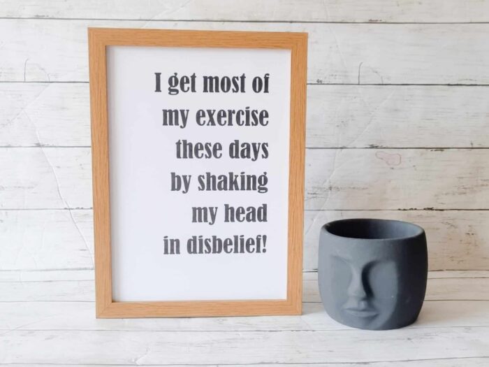 most of my exercise gift frame