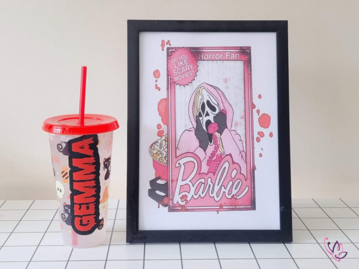 halloween print black frame
