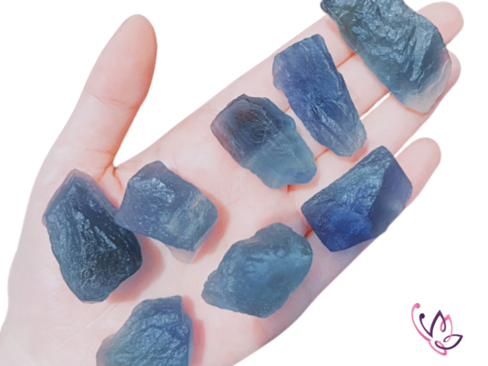 Rough Natural blue Flourite stone